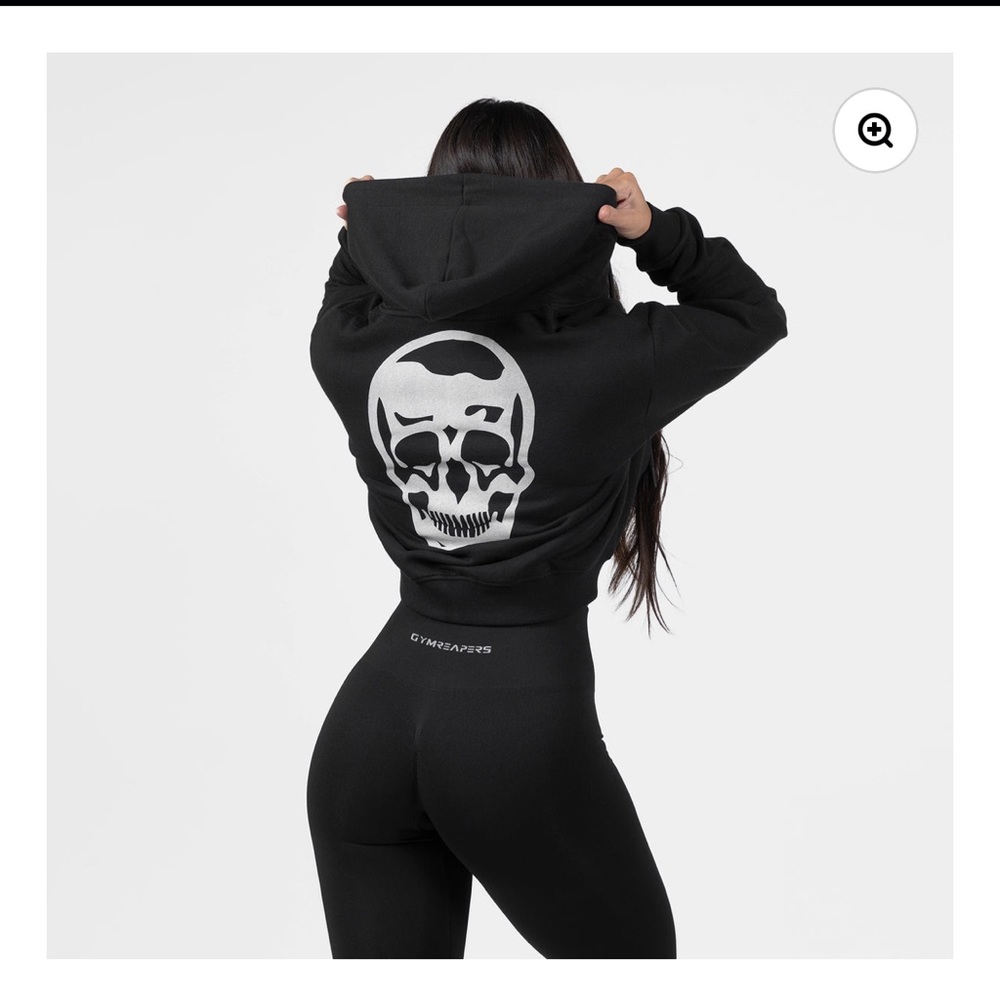 gymreapers cropped zipped hoodie